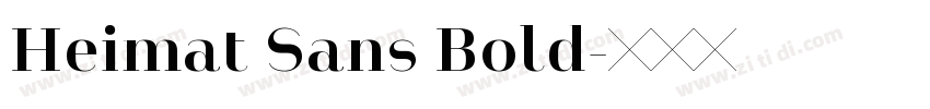 Heimat Sans Bold字体转换